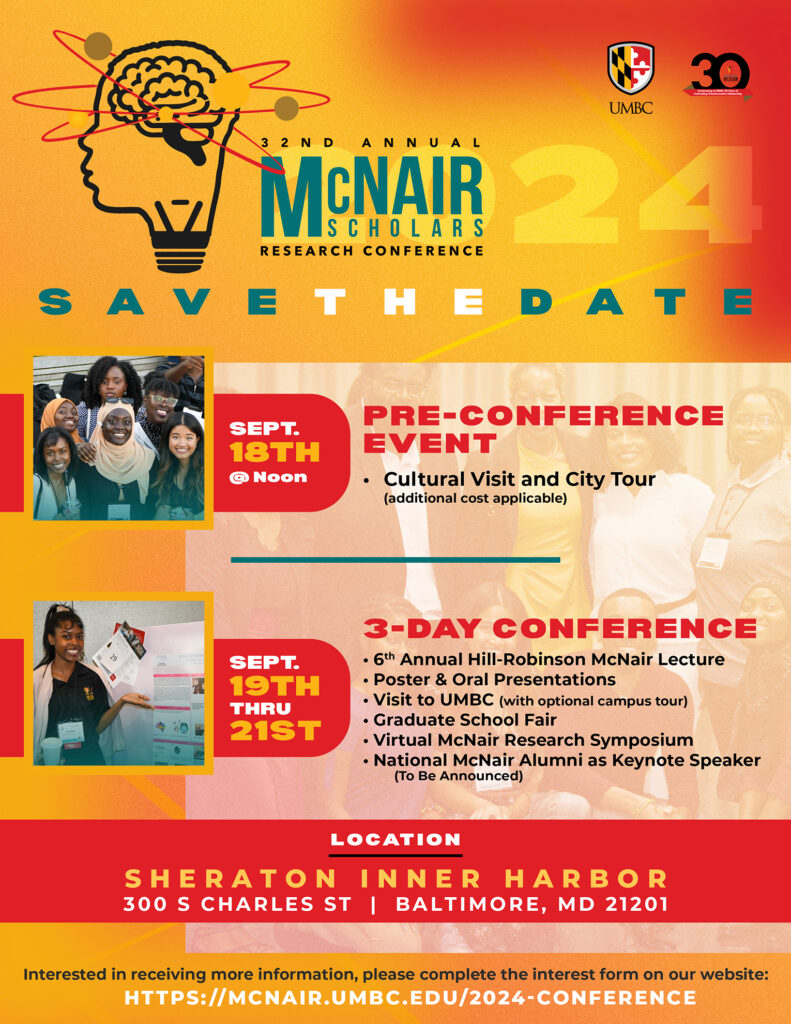 2024 Conference McNair Scholars Program UMBC